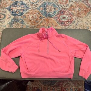 Pink Hoodie with Front Zipper